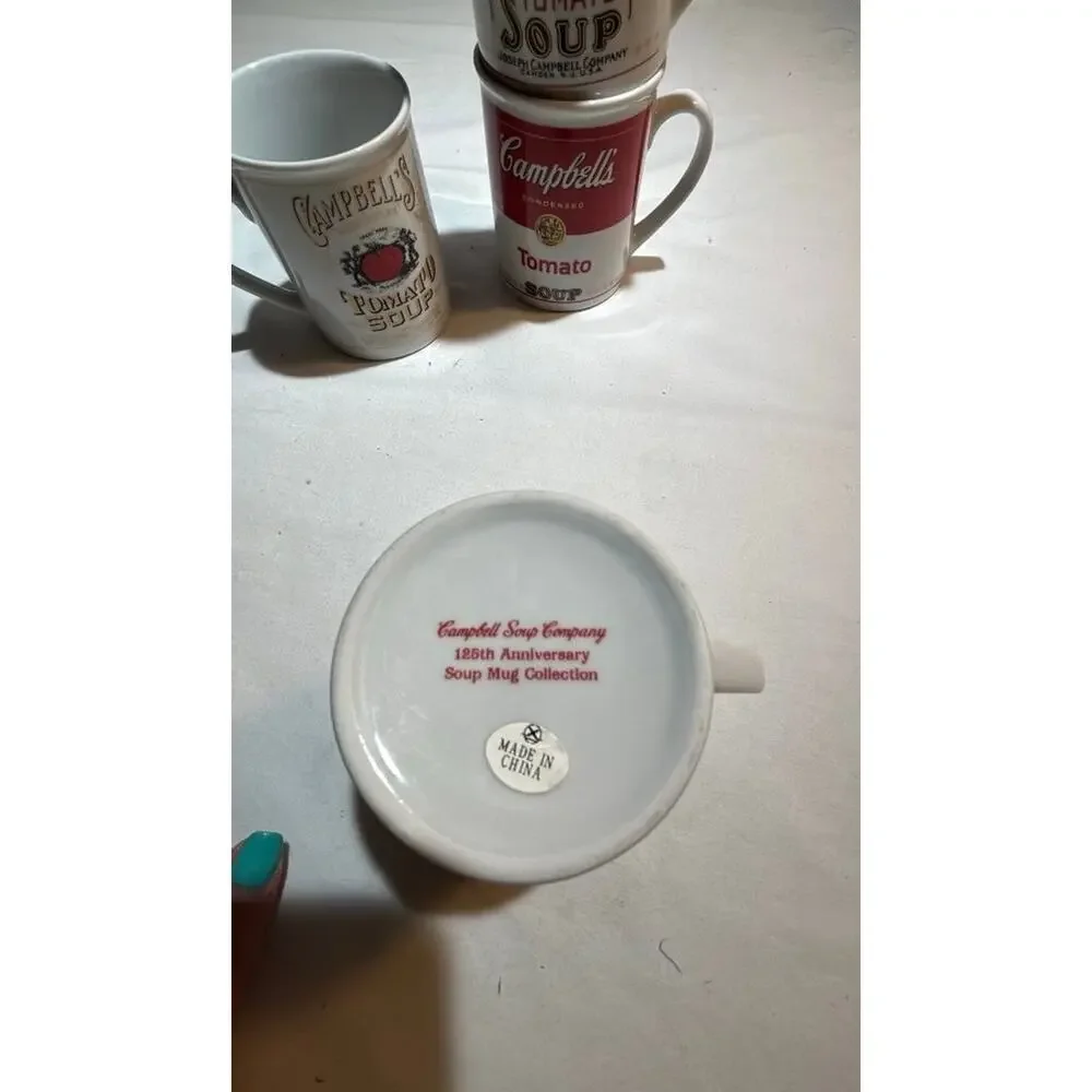 Campbell's Soup 125th Anniversary Mug Collection Set Of 4